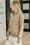 You Should Know Half Zip Pullover in Deep Camel - Maple Row Boutique