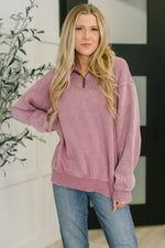 You Should Know Half Zip Pullover in Light Rose - Maple Row Boutique