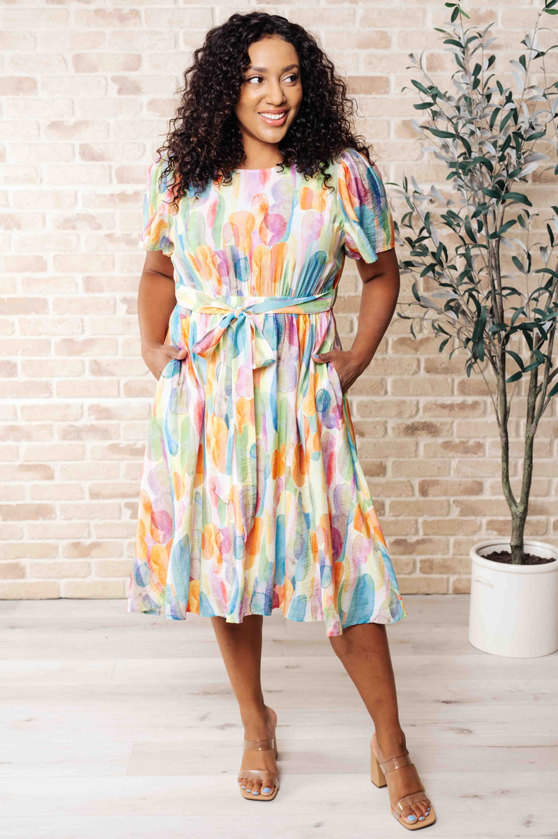 Young, Wild & Free Round Neck Dress - Maple Row Boutique