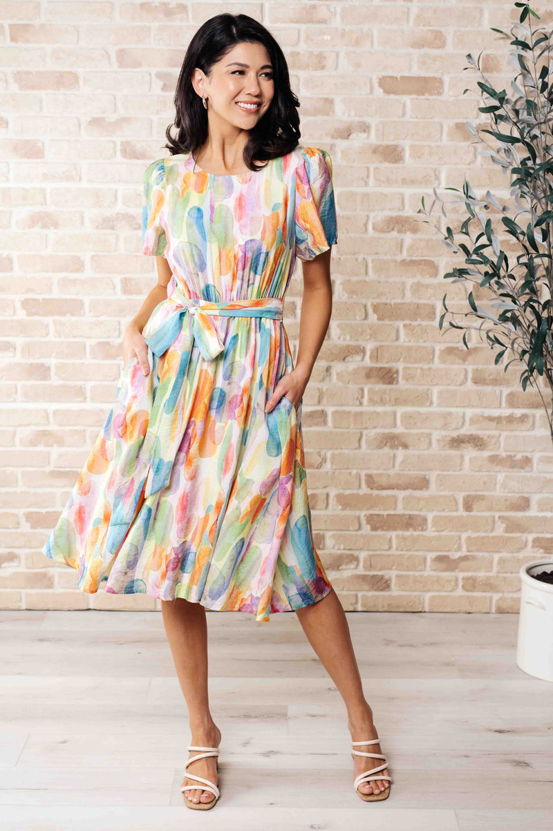 Young, Wild & Free Round Neck Dress - Maple Row Boutique