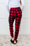 Your New Favorite Joggers in Red Plaid - Maple Row Boutique