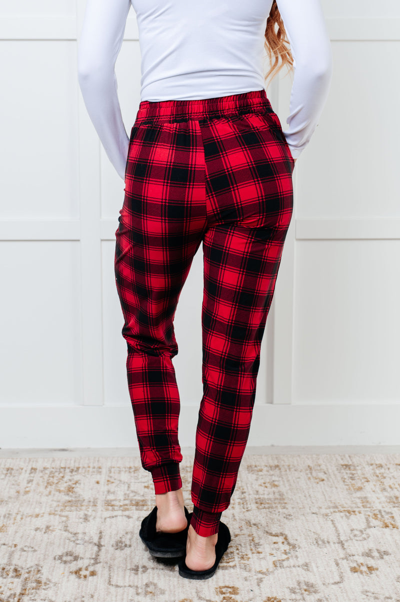 Your New Favorite Joggers in Red Plaid - Maple Row Boutique