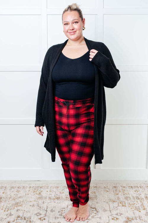 Your New Favorite Joggers in Red Plaid - Maple Row Boutique