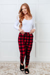Your New Favorite Joggers in Red Plaid - Maple Row Boutique