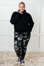 Your New Favorite Joggers in Rose Print - Maple Row Boutique