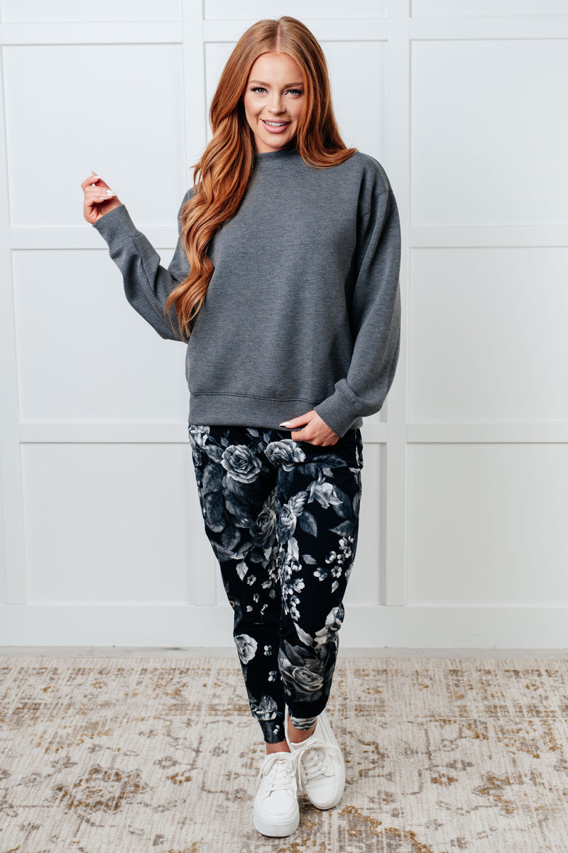 Your New Favorite Joggers in Rose Print - Maple Row Boutique
