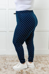Your New Favorite Joggers in White Polka Dot - Maple Row Boutique