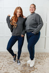 Your New Favorite Joggers in White Polka Dot - Maple Row Boutique