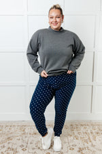 Your New Favorite Joggers in White Polka Dot - Maple Row Boutique