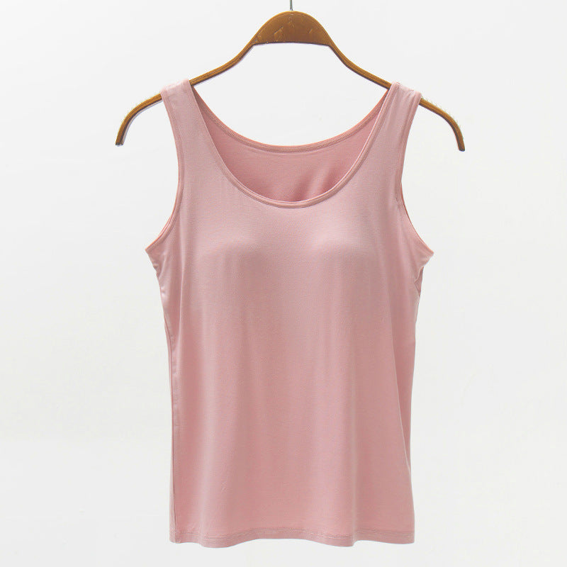 Full Size Wide Strap Modal Tank with Bra - Maple Row Boutique 