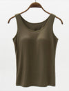Full Size Wide Strap Modal Tank with Bra - Maple Row Boutique 