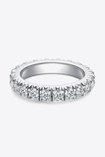 Adored 2.3 Carat Moissanite 925 Sterling Silver Eternity Ring - Maple Row Boutique 