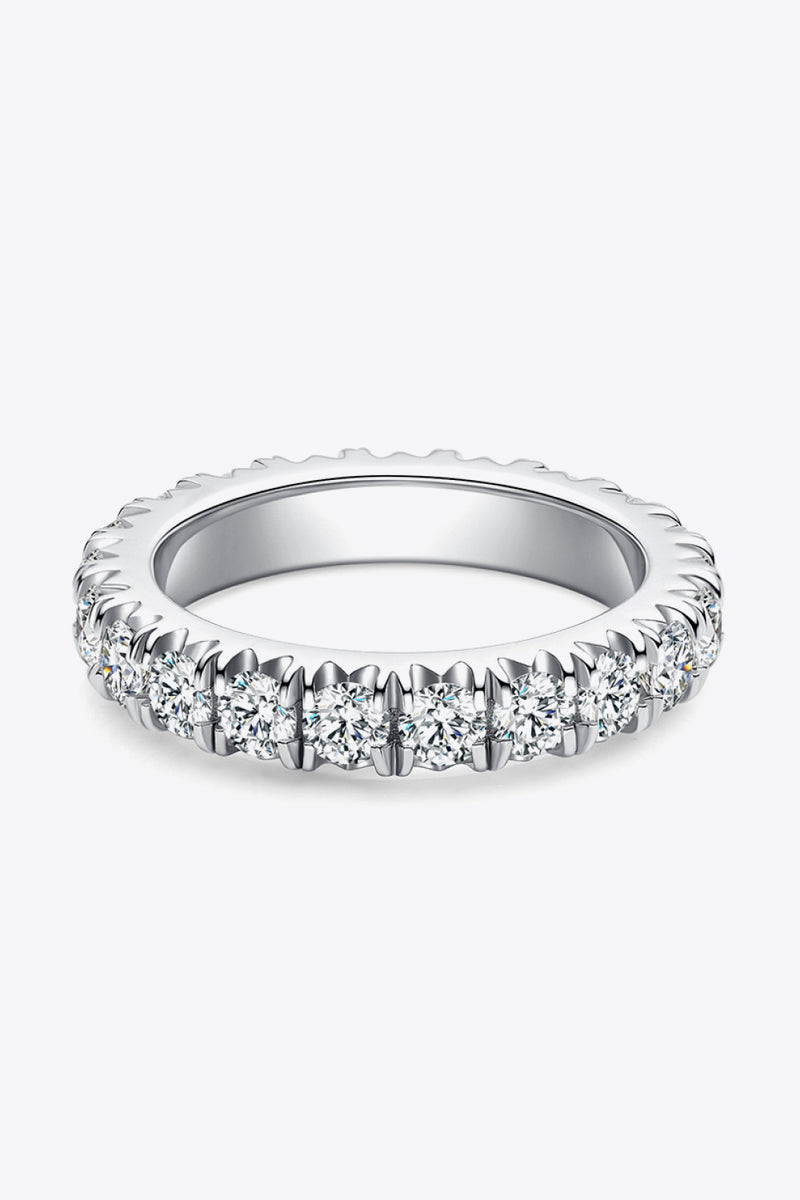 Adored 2.3 Carat Moissanite 925 Sterling Silver Eternity Ring - Maple Row Boutique 