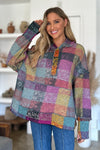 Double Take Full Size Plaid Dropped Shoulder Hoodie - Maple Row Boutique 