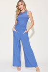 Basic Bae Full Size Ribbed Tank and Wide Leg Pants Set - Maple Row Boutique 