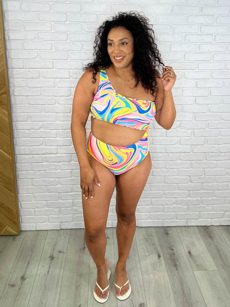 Corfu Marble Cutout Swimsuit - Maple Row Boutique
