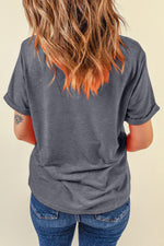 Round Neck Short Sleeve T-Shirt - Maple Row Boutique 