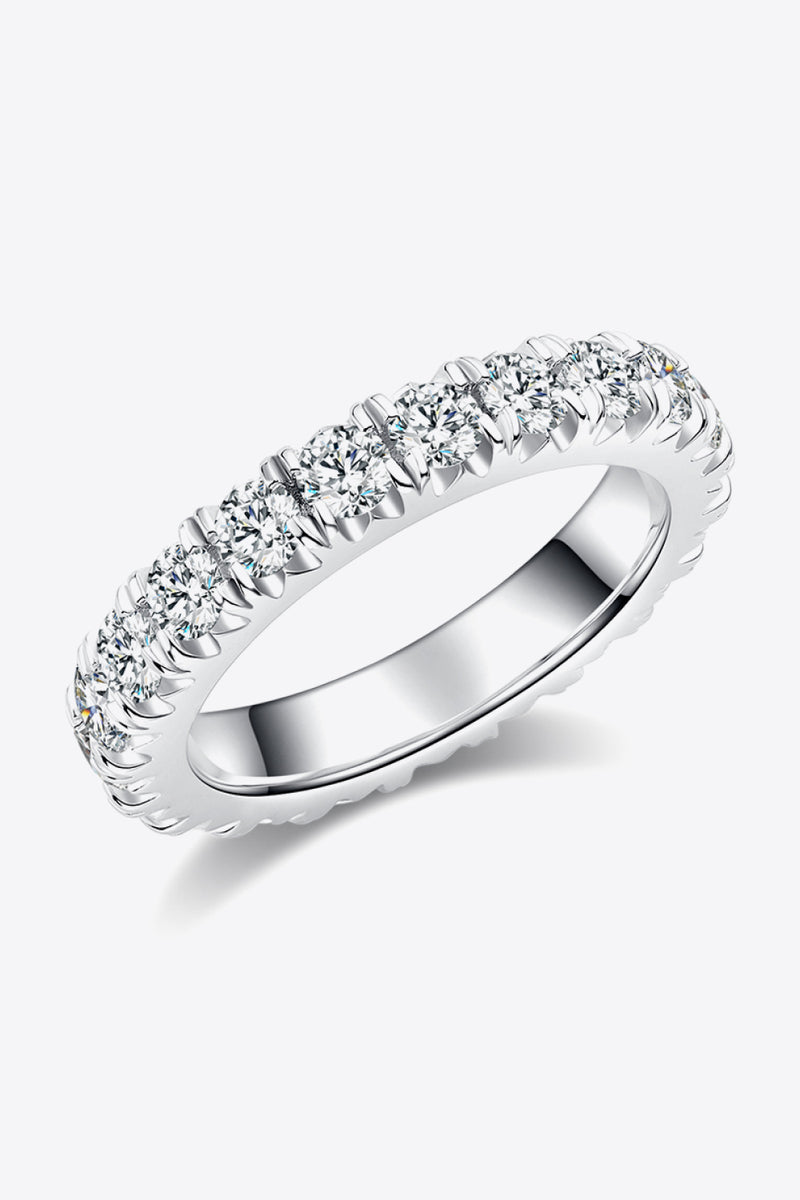 Adored 2.3 Carat Moissanite 925 Sterling Silver Eternity Ring - Maple Row Boutique 