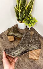 Fiera Booties in Bronze - Maple Row Boutique 