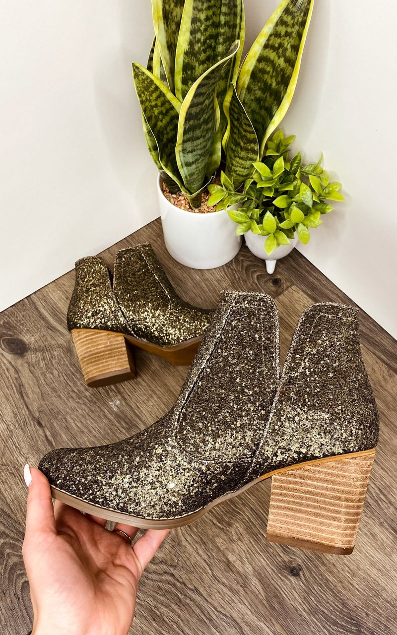 Fiera Booties in Bronze - Maple Row Boutique 