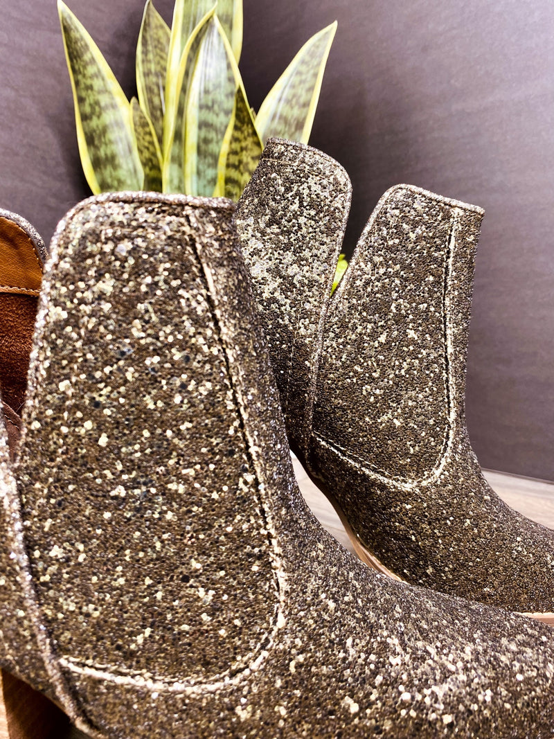 Fiera Booties in Bronze - Maple Row Boutique 