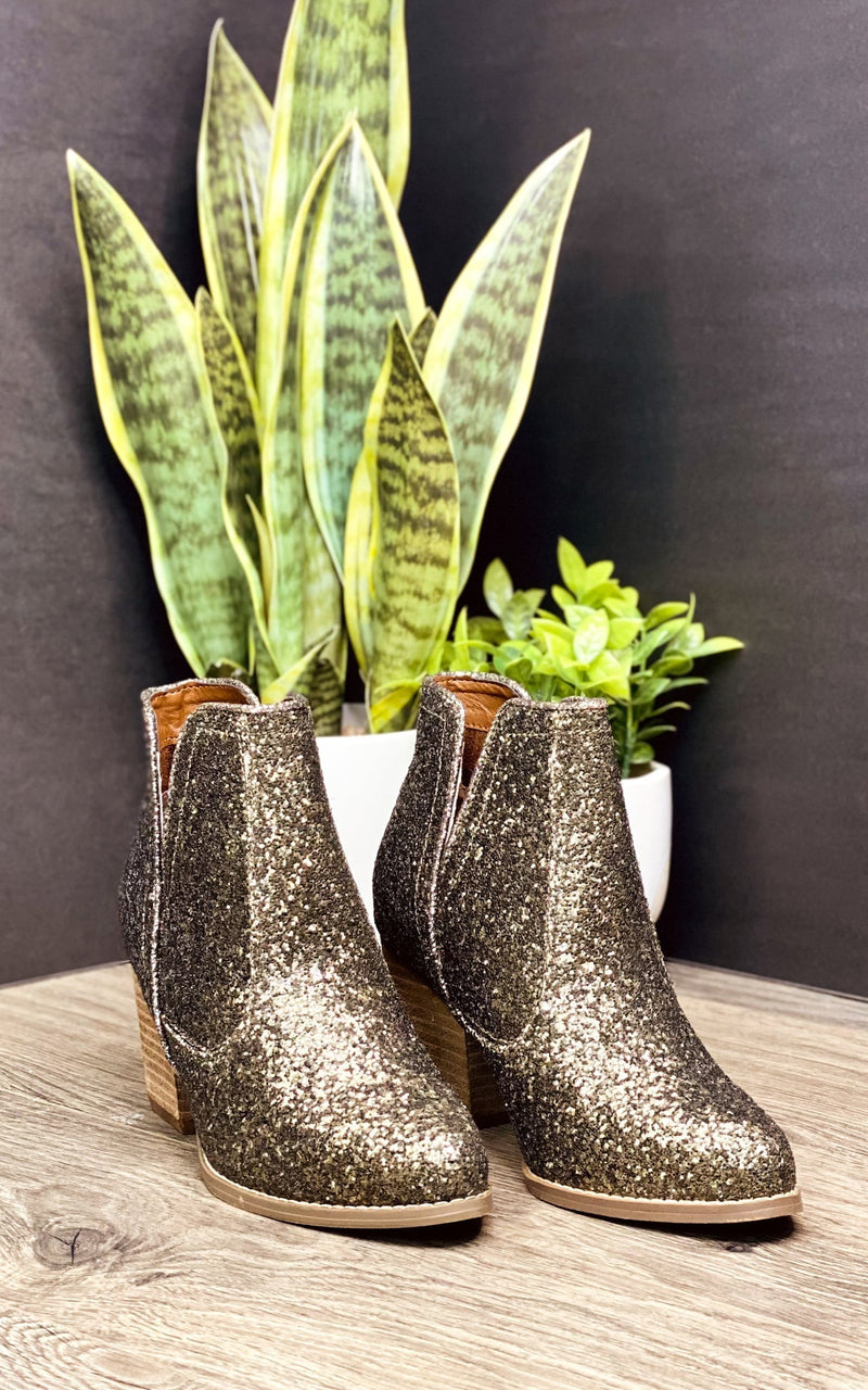 Fiera Booties in Bronze - Maple Row Boutique 