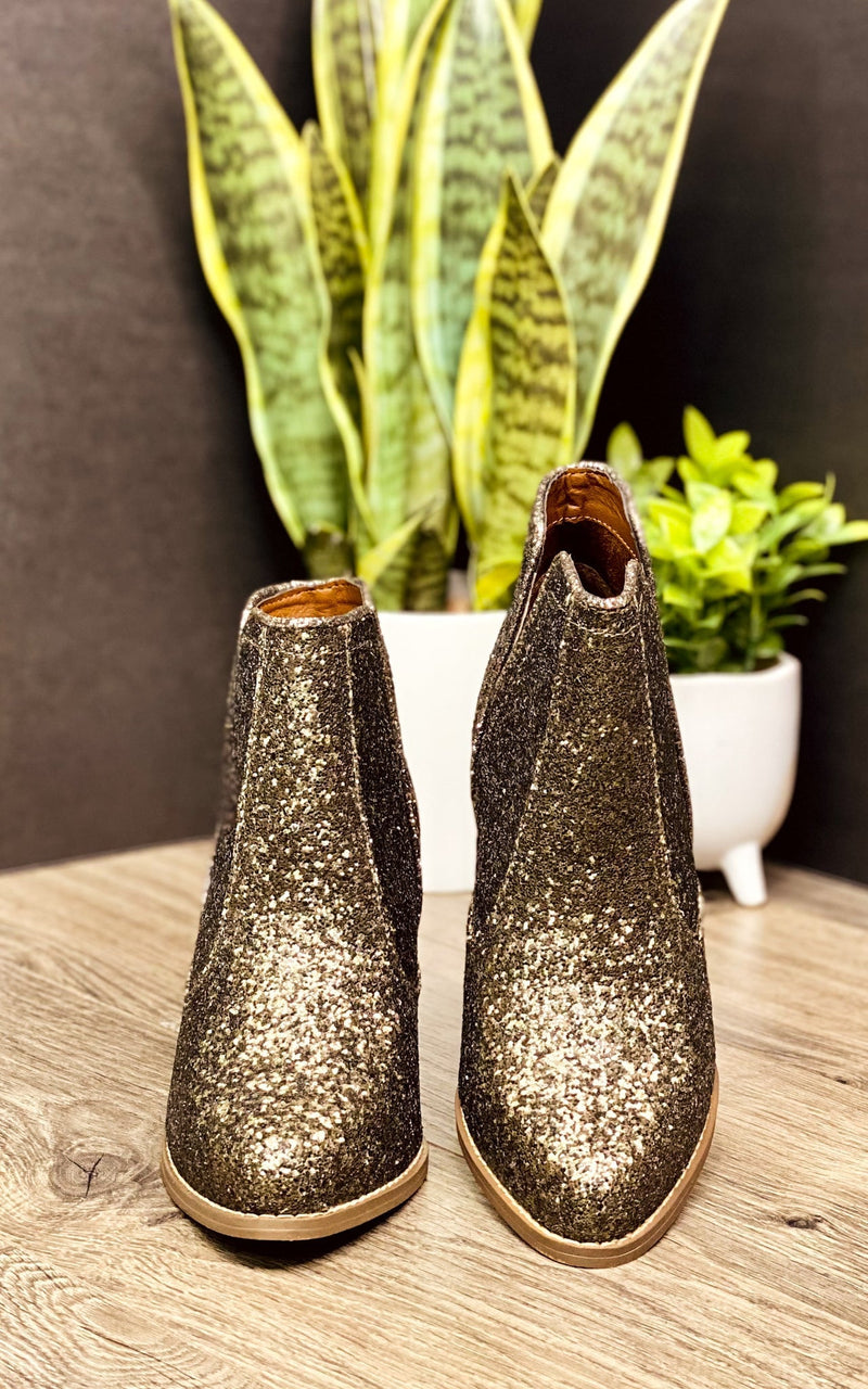 Fiera Booties in Bronze - Maple Row Boutique 