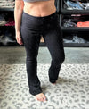 SP-227 Black Yoga Flares - Maple Row Boutique 