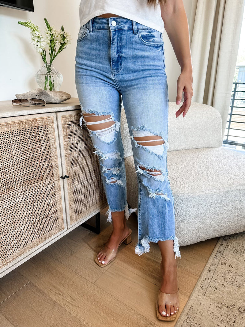 Urban Distressed Jeans - Maple Row Boutique 
