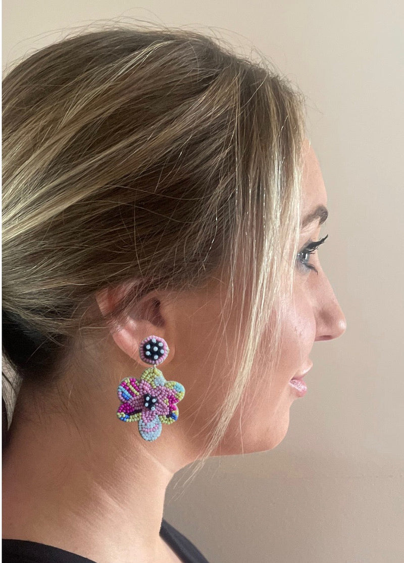SUMMER BEADED EARRINGS - Maple Row Boutique 