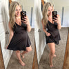Sleeveless Dress With Shorts In Deep Black - Maple Row Boutique 