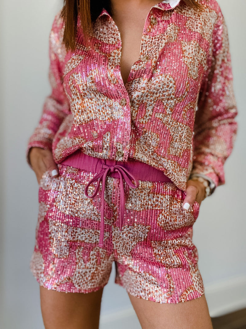Sequin Short Collection - Maple Row Boutique 