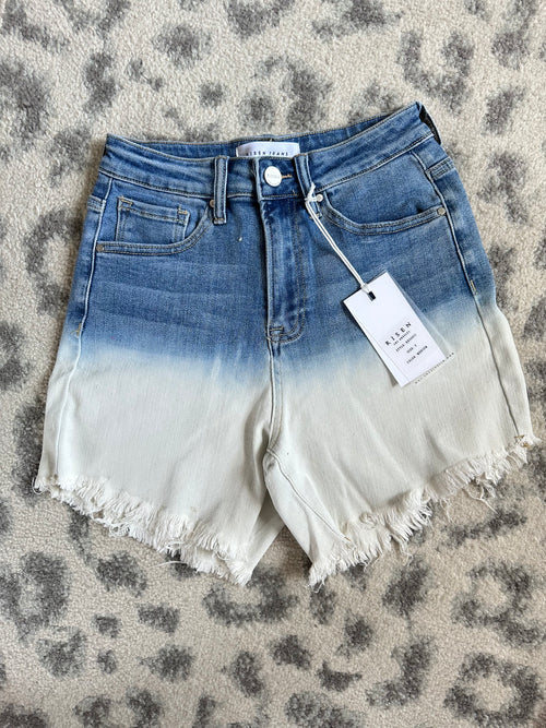 Risen Bleached Denim Shorts - Maple Row Boutique 