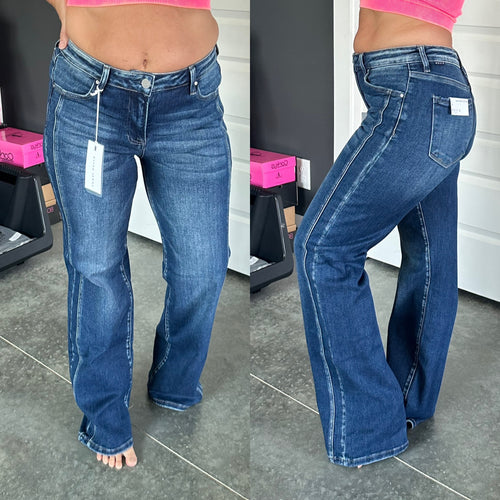 Addison Mid Rise Straight Jeans - Maple Row Boutique 