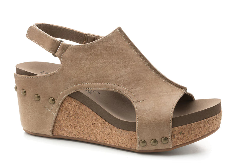 Corkys Taupe Carly Wedge - Maple Row Boutique 