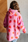 Kids Oversized Hoodie Blanket in Strawberry - Maple Row Boutique