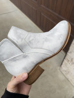 Corky’s White Metallic Curry Bootie