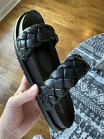 Element Braided Sandals in Black - Maple Row Boutique