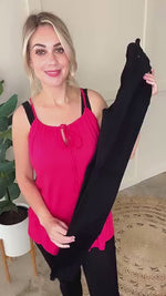 Distressed Hem Black Tummy Control Skinny Judy Blue Jeans