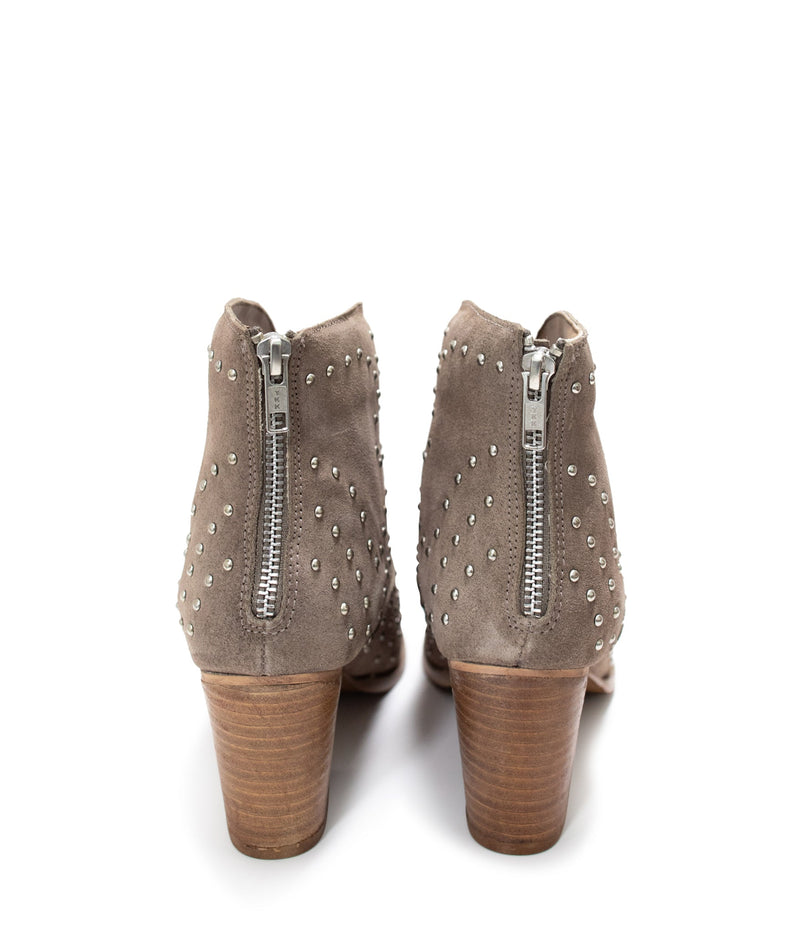 Twilight Studded Heeled Ankle Boot in Taupe - Maple Row Boutique 