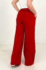 New Colors - Zenana French Terry Laser Cut Pants With Pockets - Maple Row Boutique 