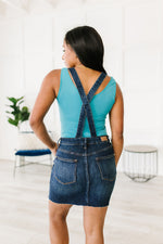 Agnes Denim Overall Dress - Maple Row Boutique 