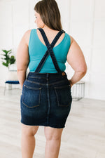 Agnes Denim Overall Dress - Maple Row Boutique 