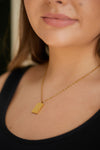 Checkered Pendant Necklace - Maple Row Boutique 