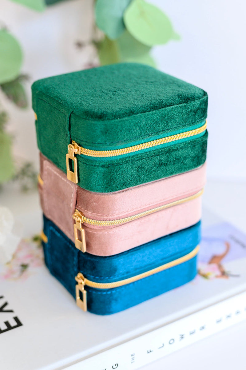 Kept and Carried Velvet Jewlery Box in Mauve - Maple Row Boutique 
