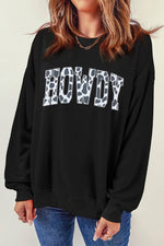 Cow HOWDY Graphic Pullover Sweatshirt - Maple Row Boutique 