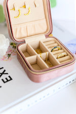 Kept and Carried Velvet Jewlery Box in Mauve - Maple Row Boutique 