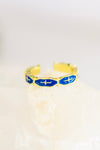 Mariana Hand Crafted Blue Cross Ring - Maple Row Boutique 