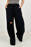 New Colors - Zenana French Terry Laser Cut Pants With Pockets - Maple Row Boutique 