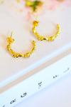 Santana Studded Hoop Earrings - Maple Row Boutique 